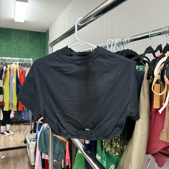 ALO Yoga Charcoal Crop Top - Picture 1 of 2